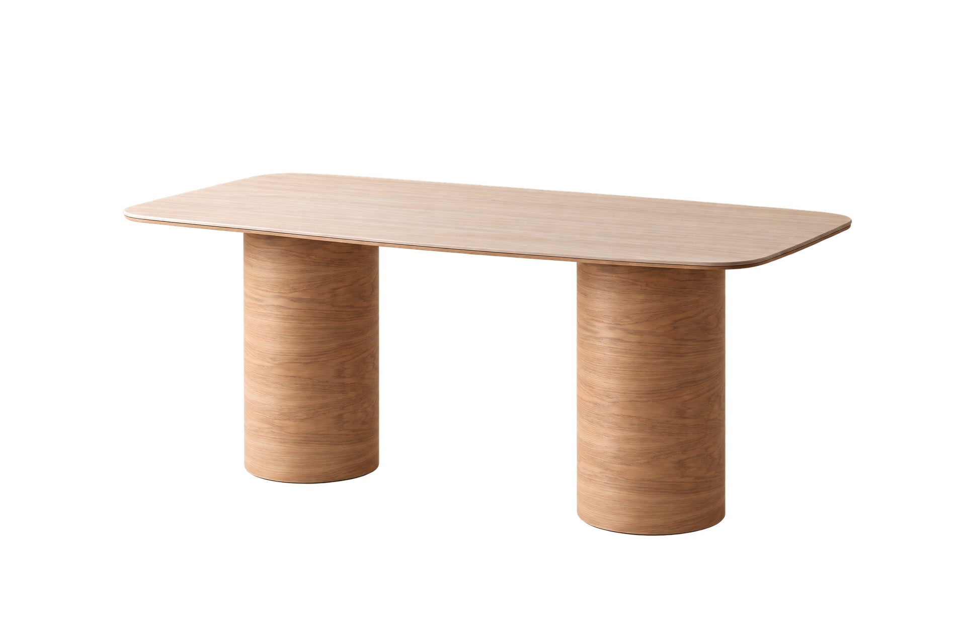 Porcelain Ceramic Tabletop Wood Cylinder Leg