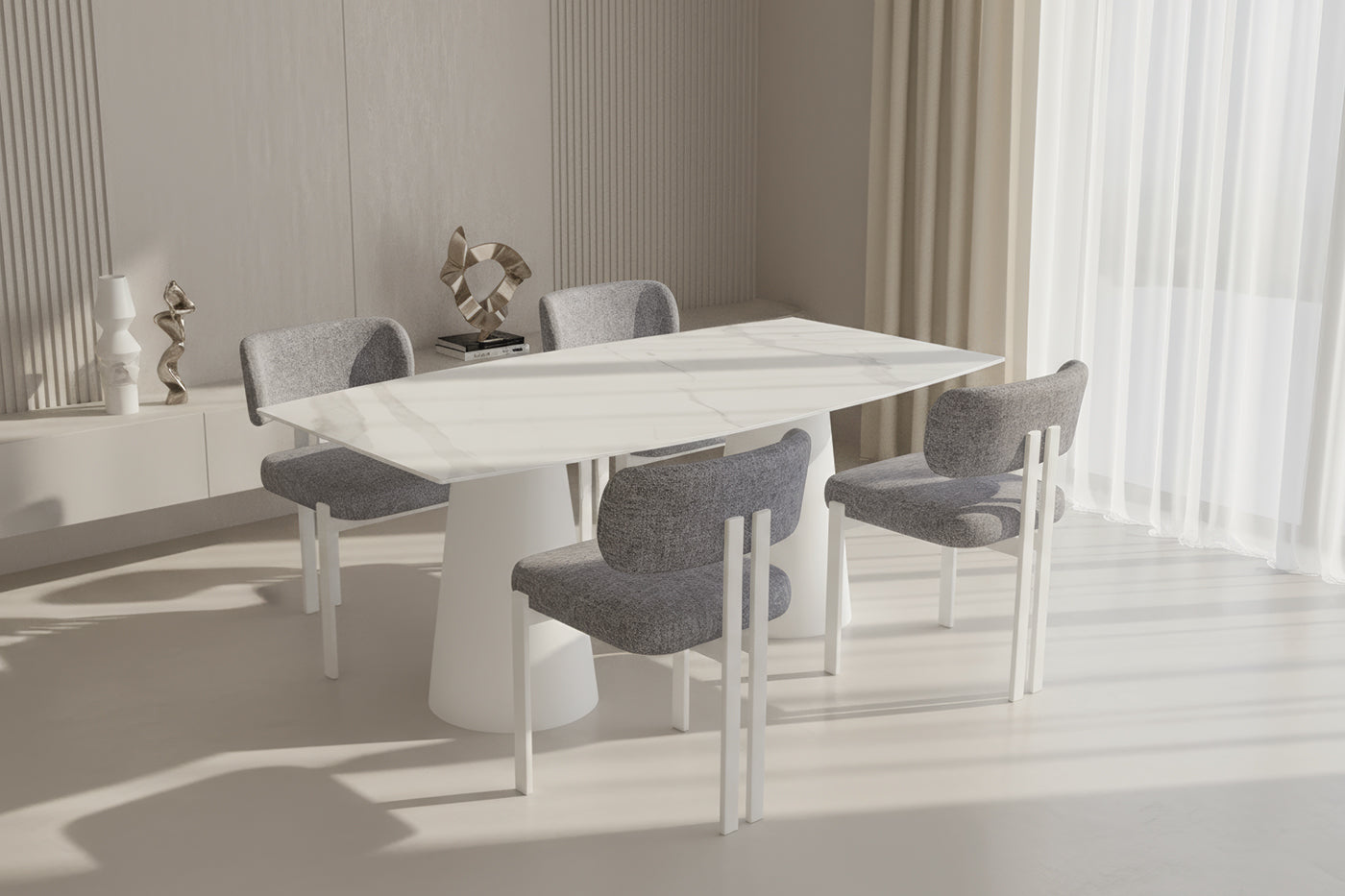 Kano Albatros Tabla Konik Tek Taş Masa Takımı