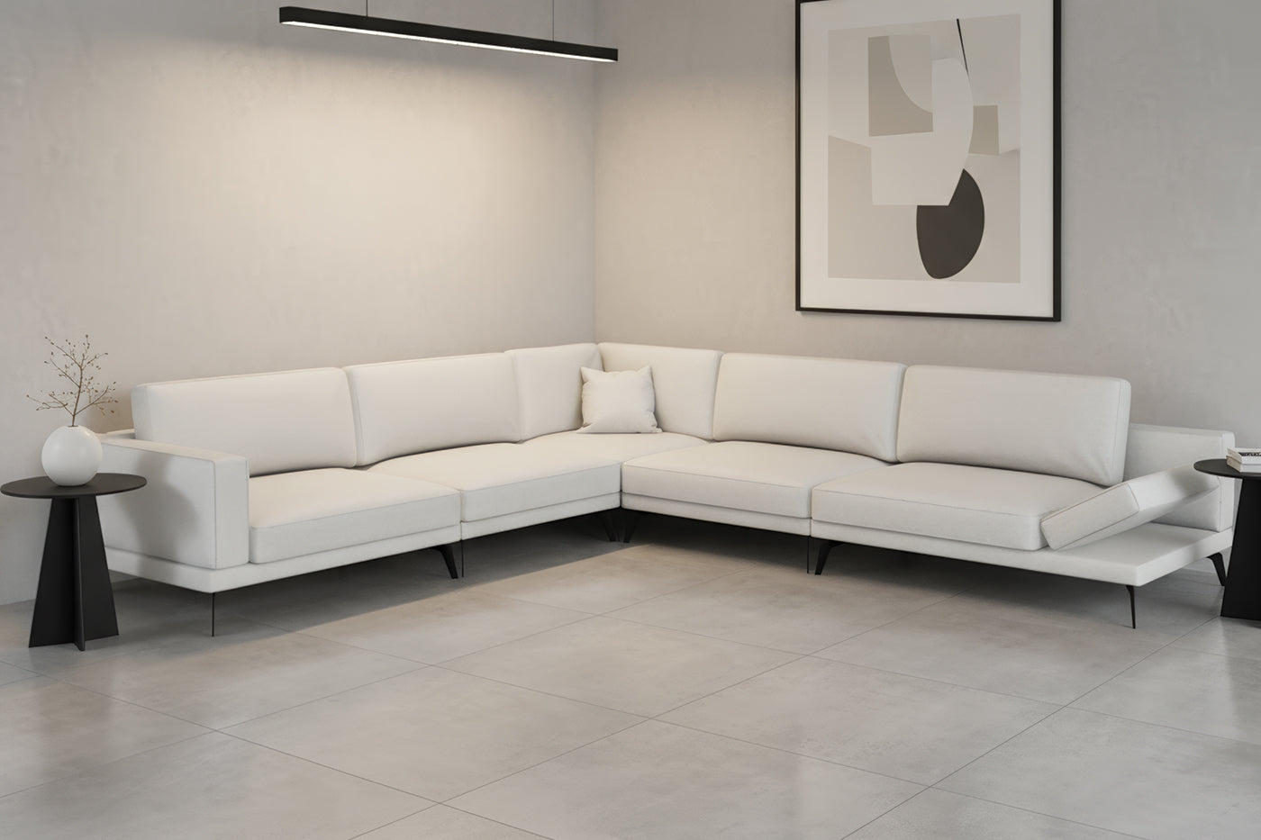 Mida Koltuk Beyaz Relax Kol Metal Ayak