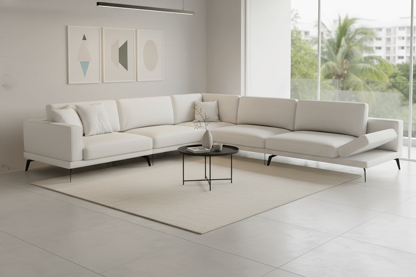 Mida Koltuk Beyaz Relax Kol Metal Ayak