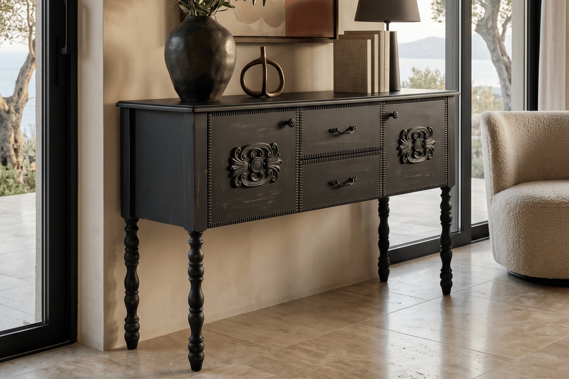 Salt 2-Door Black Dresser