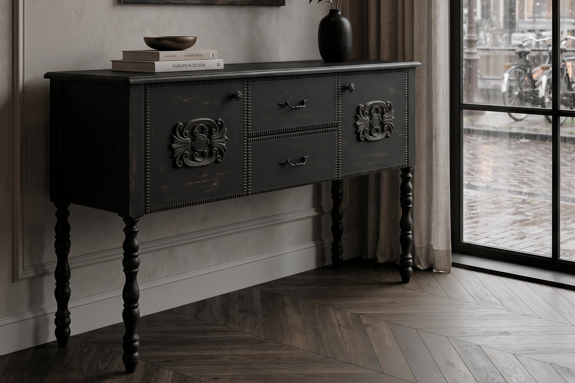 Salt 2-Door Black Dresser
