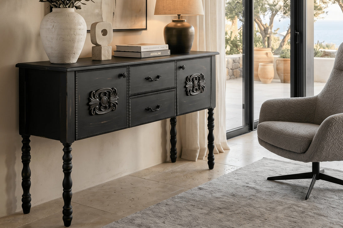 Salt 2-Door Black Dresser