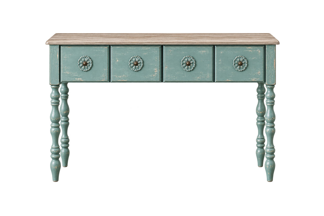 Salt 4-Drawer Turquoise Dresser