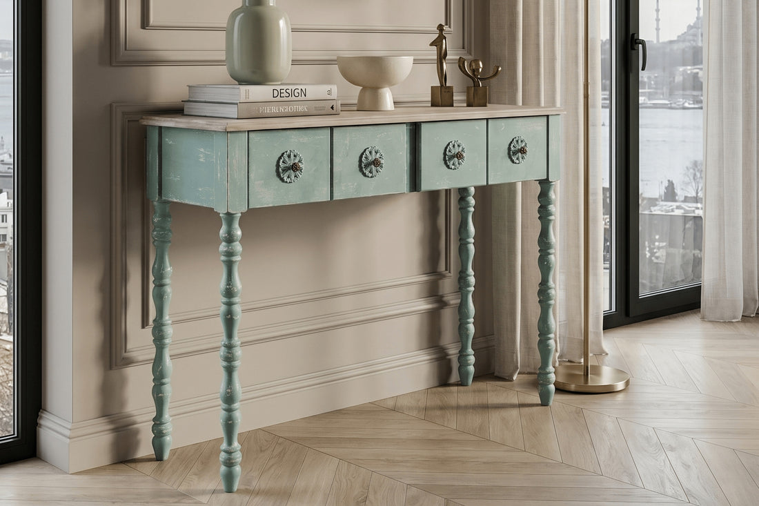 Salt 4-Drawer Turquoise Dresser