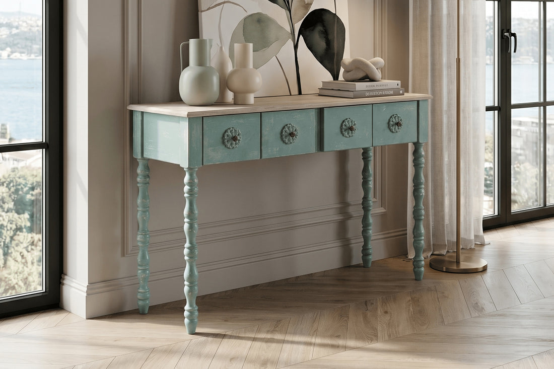 Salt 4-Drawer Turquoise Dresser