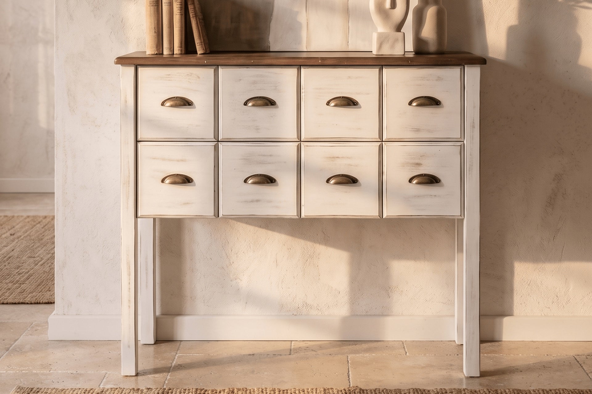 Salt 8-Drawer White Dresser