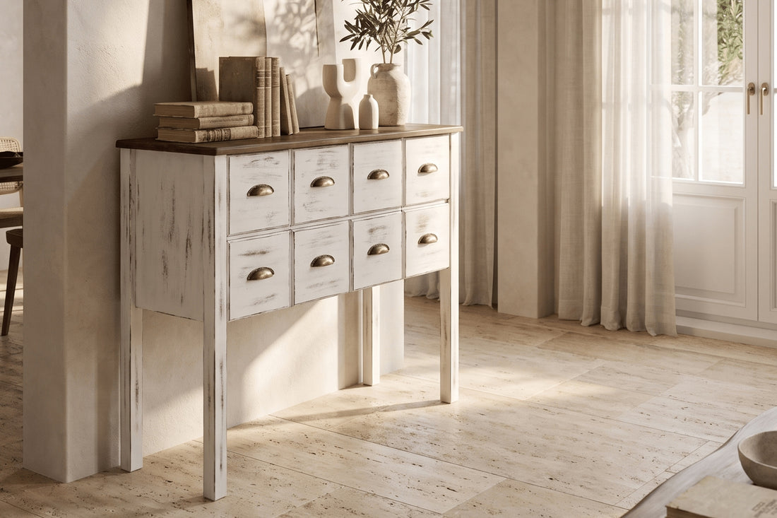 Salt 8-Drawer White Dresser