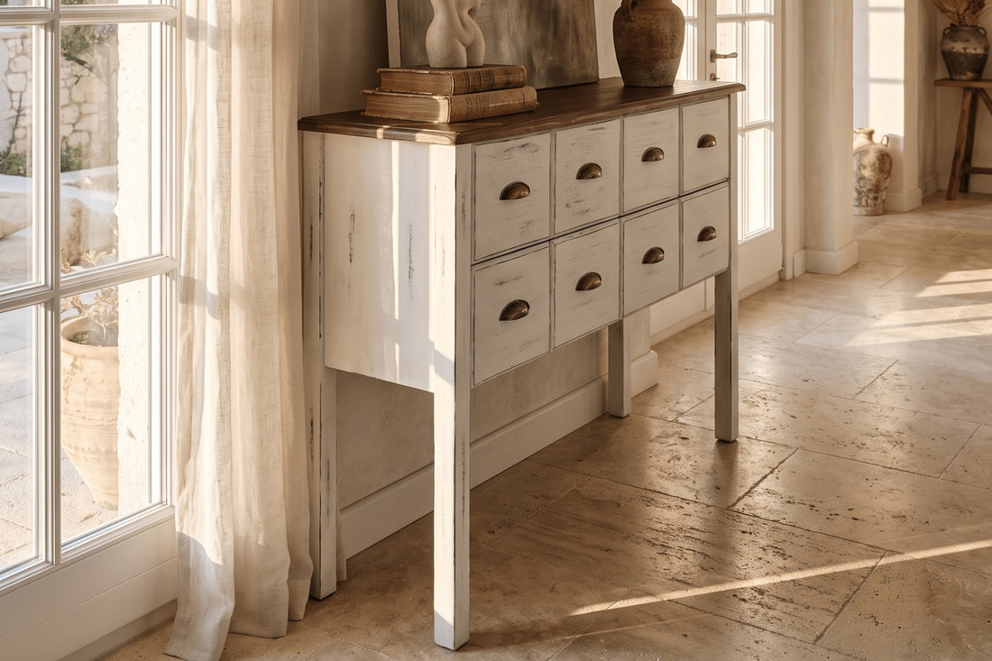 Salt 8-Drawer White Dresser