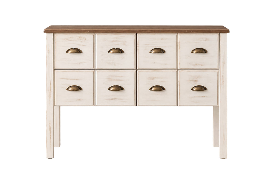 Salt 8-Drawer White Dresser