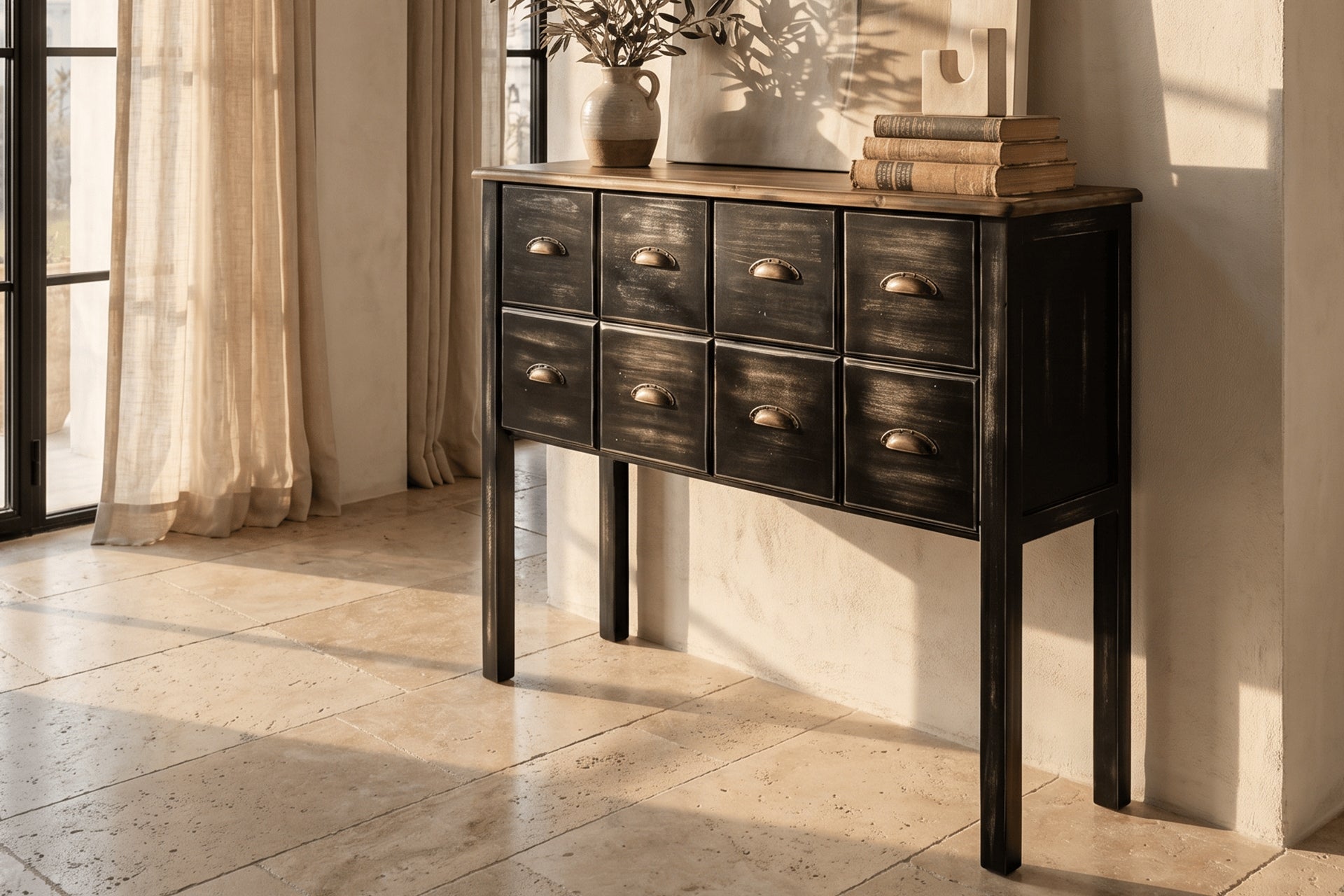 Salt 8-Drawer Black Dresser