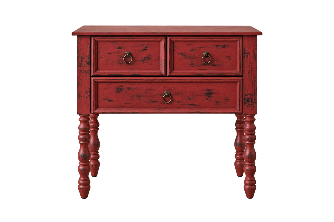Salt Mini Red Distressed Console Table